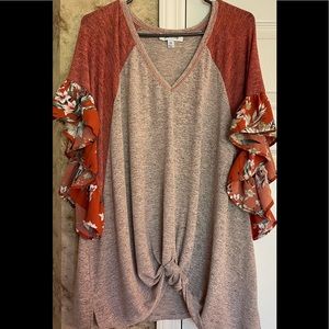 Women’s Floral Print Shirt Size 1X